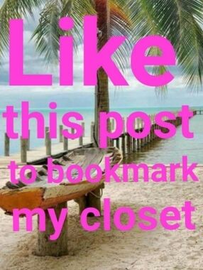 Like this post to bookmark my closet so you'll know where to find my items 😍